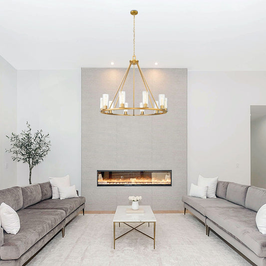 Titus 10 Light Chandelier Modern Gold
