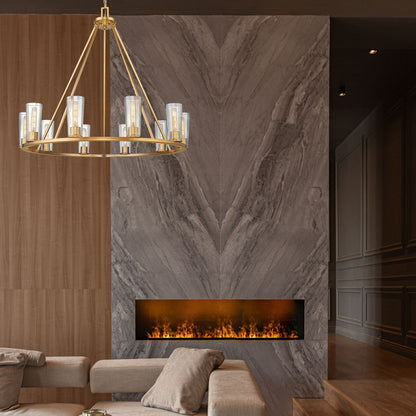 Titus 10 Light Chandelier Modern Gold