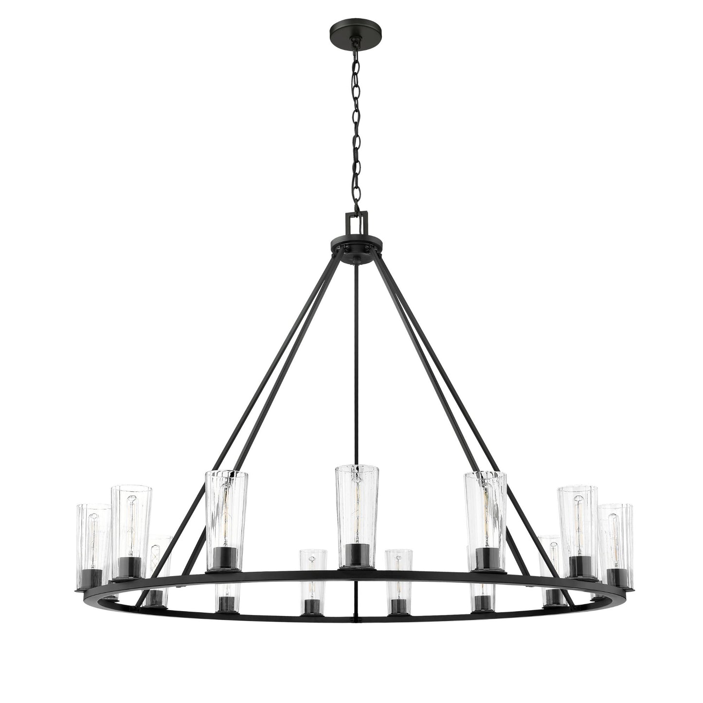 Titus 15 Light Chandelier Matte Black