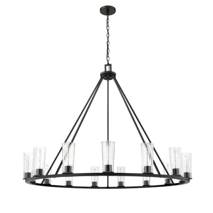 Titus 15 Light Chandelier Matte Black