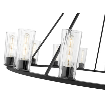 Titus 15 Light Chandelier Matte Black