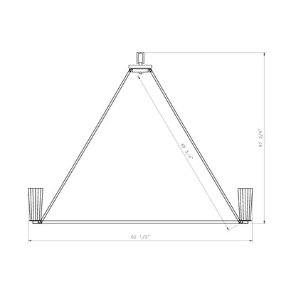 Titus 15 Light Chandelier Matte Black