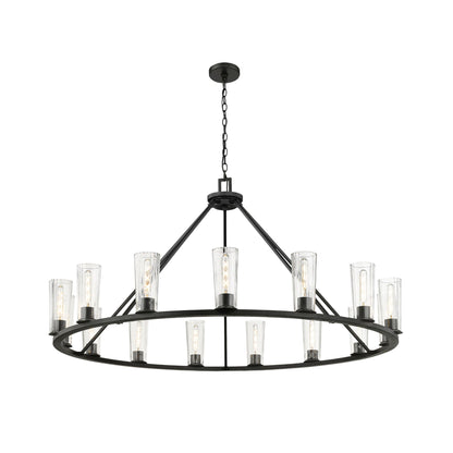 Titus 15 Light Chandelier Matte Black