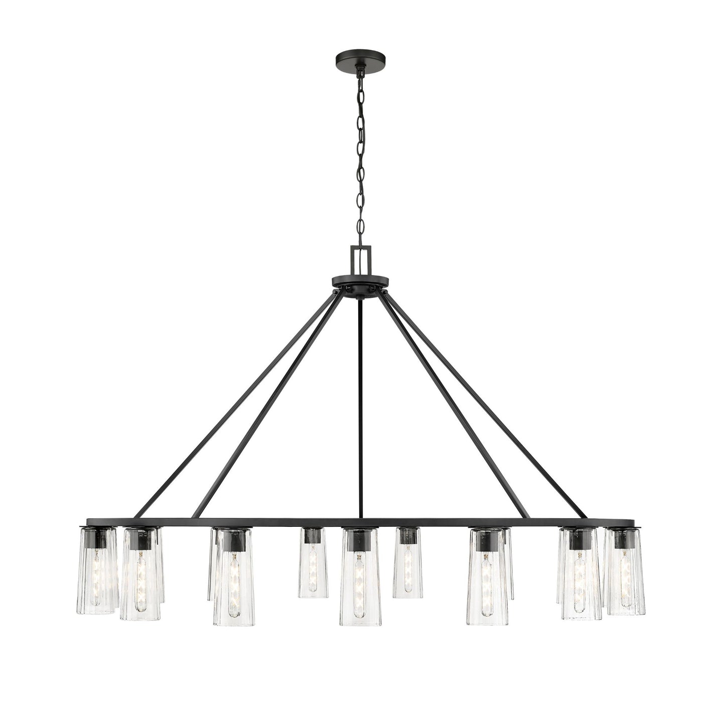 Titus 15 Light Chandelier Matte Black