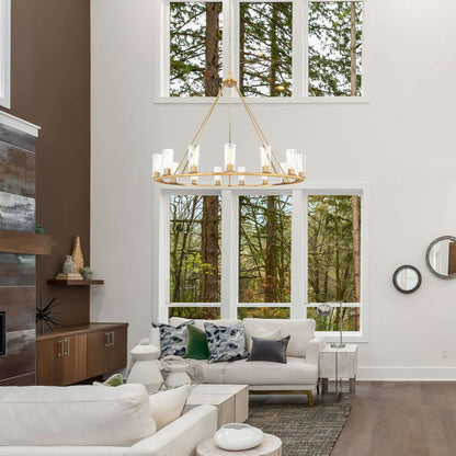 Titus 15 Light Chandelier Modern Gold