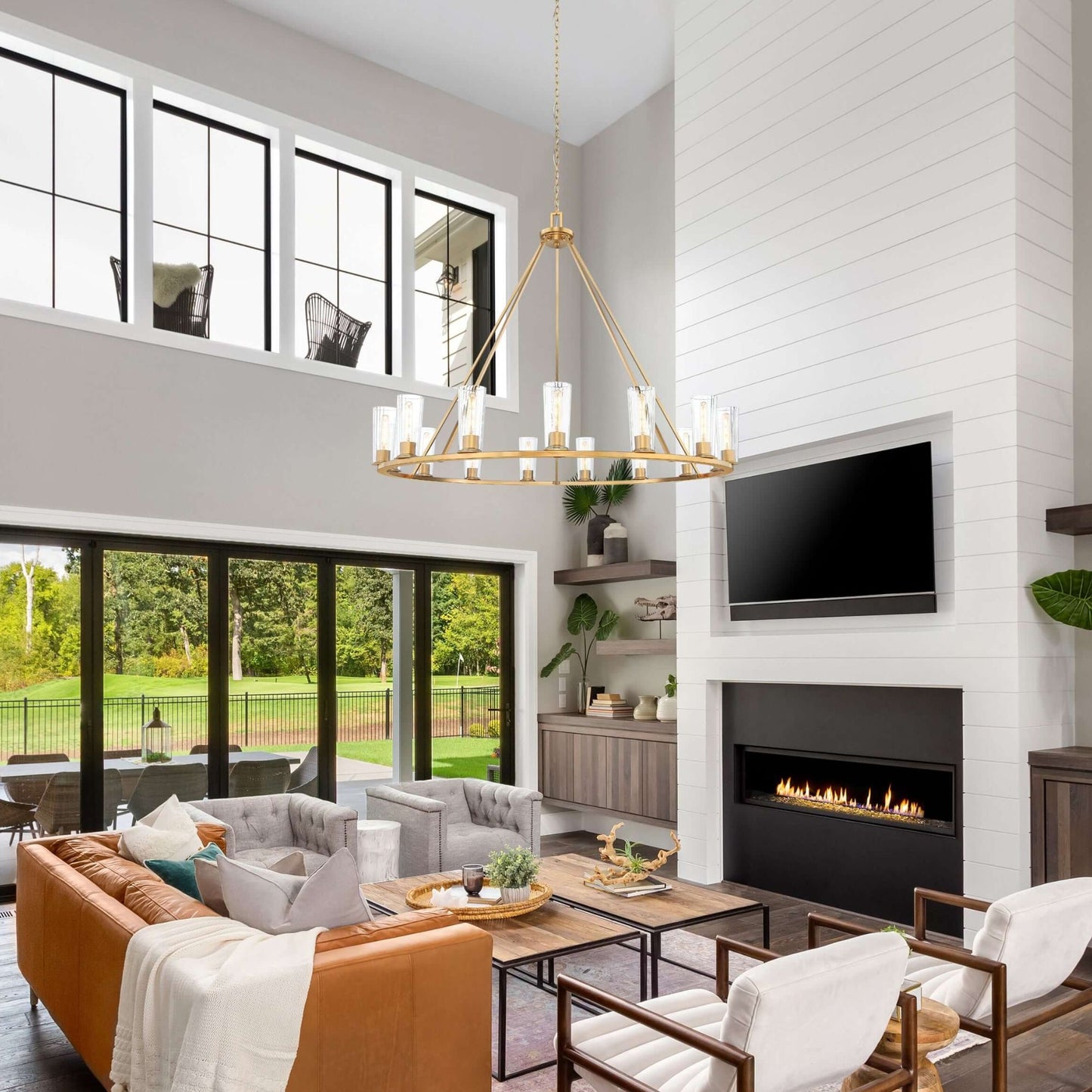 Titus 15 Light Chandelier Modern Gold