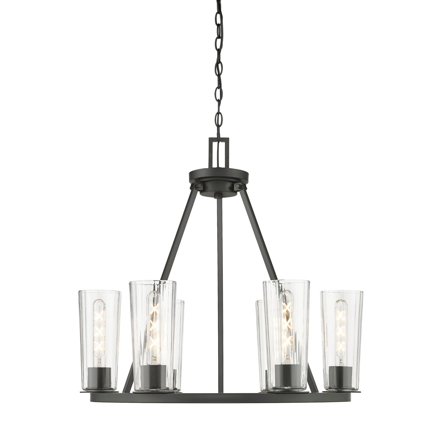 Titus 6 Light Chandelier Matte Black