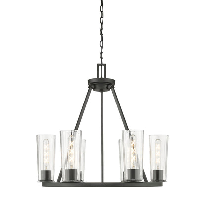 Titus 6 Light Chandelier Matte Black