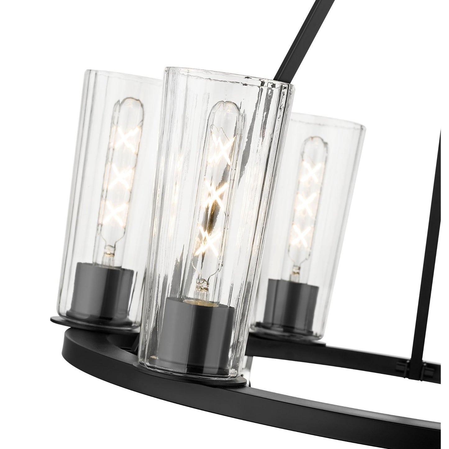 Titus 6 Light Chandelier Matte Black