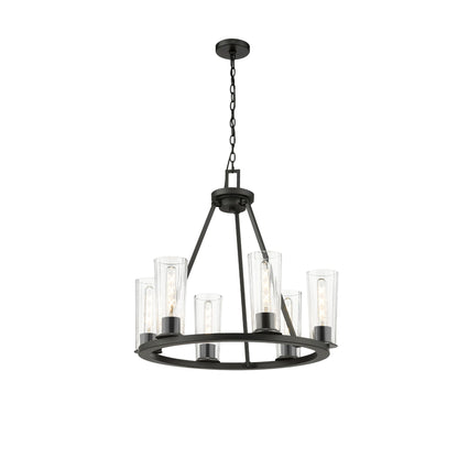 Titus 6 Light Chandelier Matte Black
