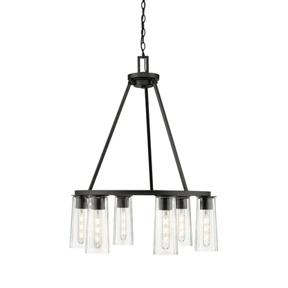 Titus 6 Light Chandelier Matte Black
