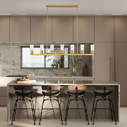Titus 7 Light Linear Chandelier Modern Gold