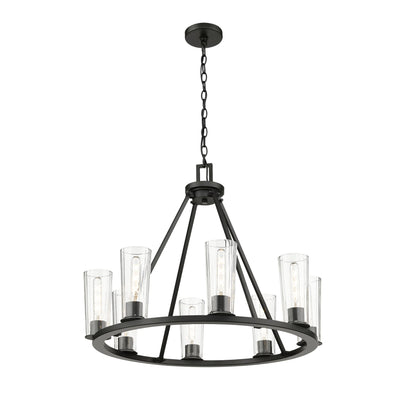 Titus 8 Light Chandelier Matte Black