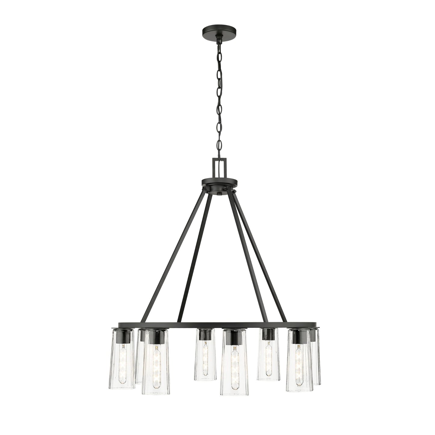Titus 8 Light Chandelier Matte Black