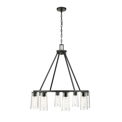 Titus 8 Light Chandelier Matte Black