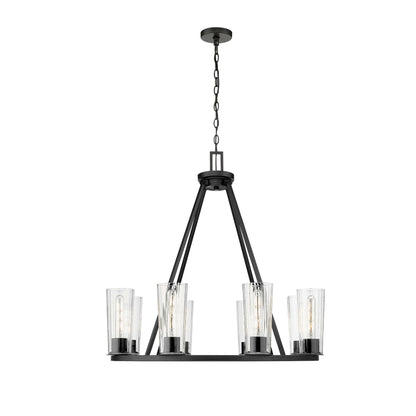 Titus 8 Light Chandelier Matte Black