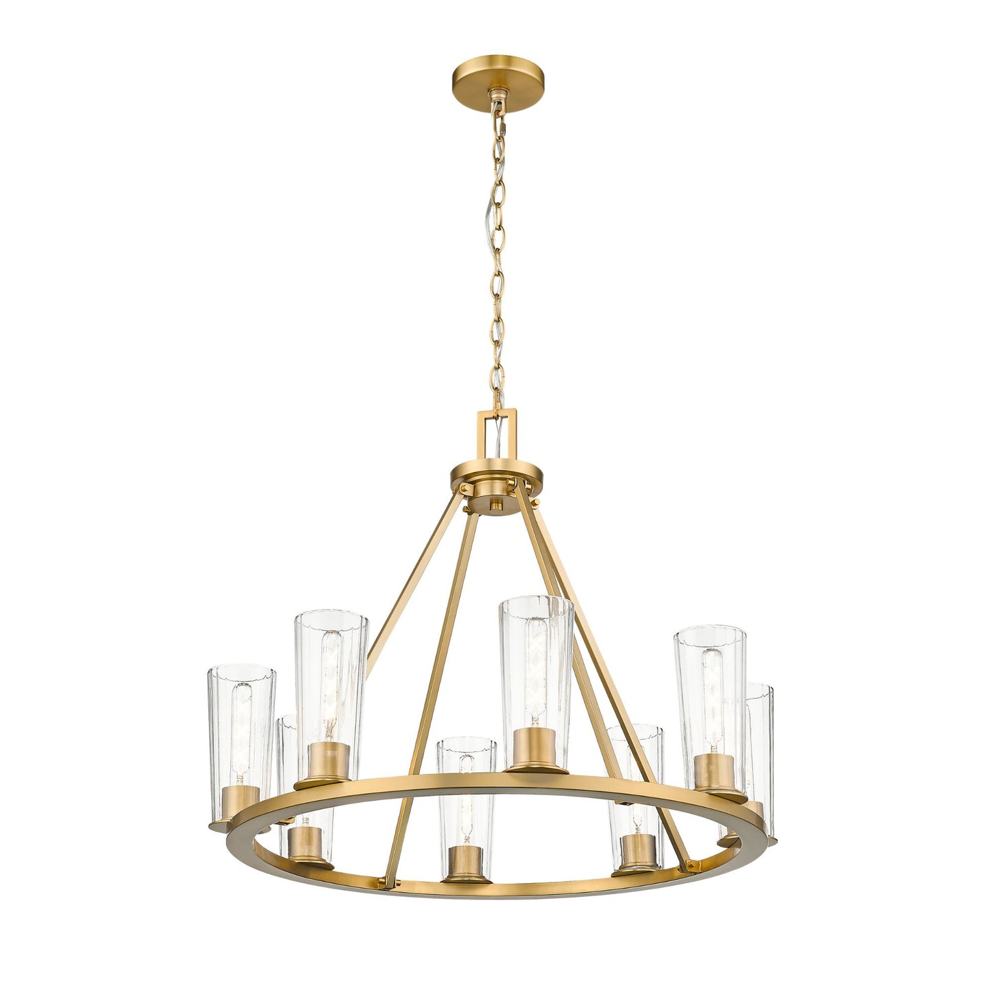 Titus 8 Light Chandelier Modern Gold