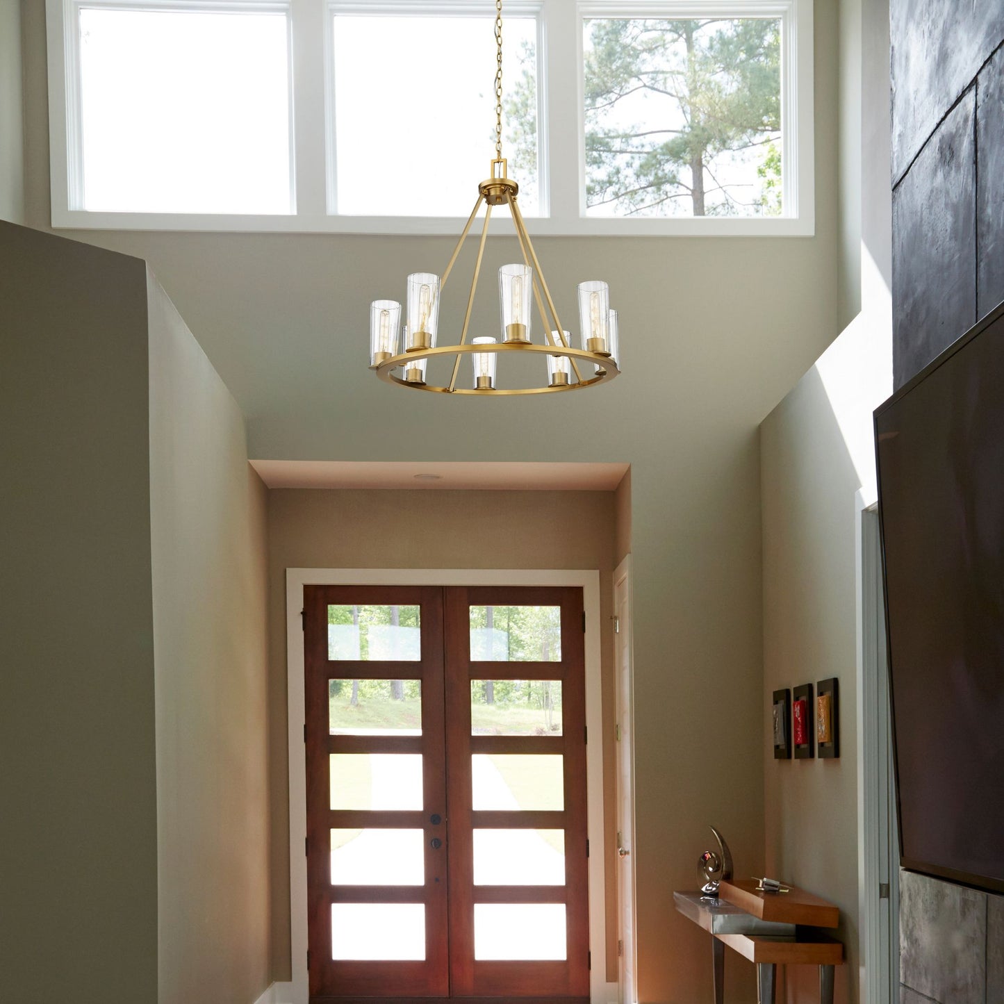 Titus 8 Light Chandelier Modern Gold