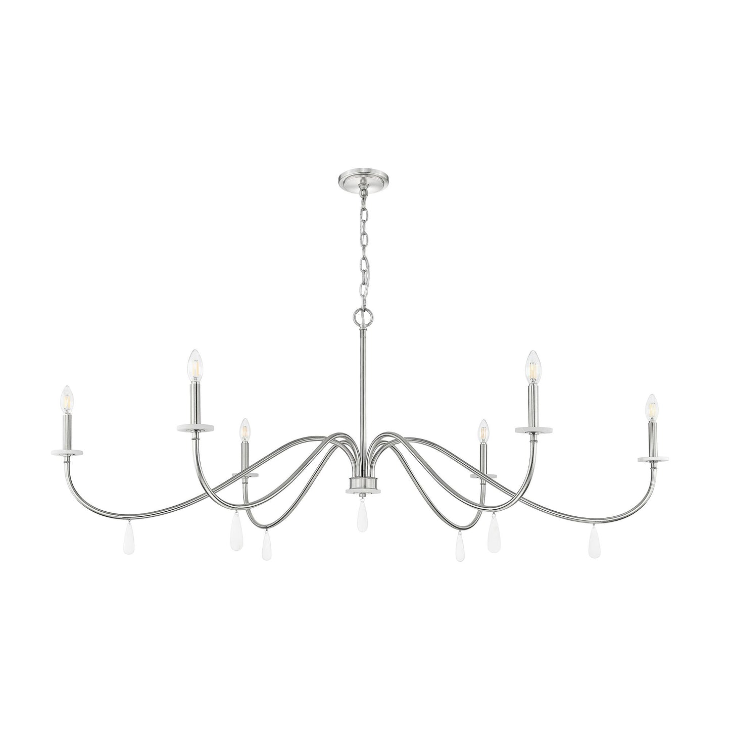 Toussant 6 Light Chandelier 
 Brushed Nickel