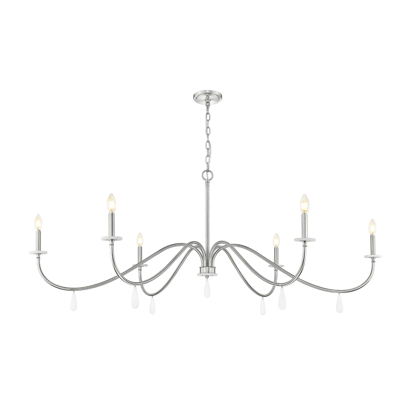 Toussant 6 Light Chandelier 
 Brushed Nickel