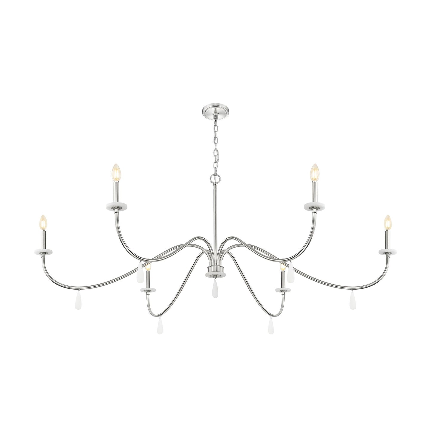 Toussant 6 Light Chandelier 
 Brushed Nickel