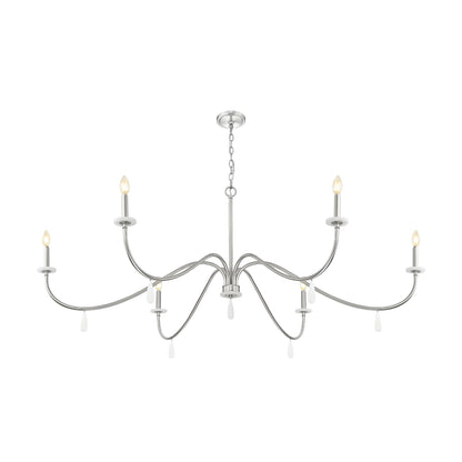 Toussant 6 Light Chandelier 
 Brushed Nickel