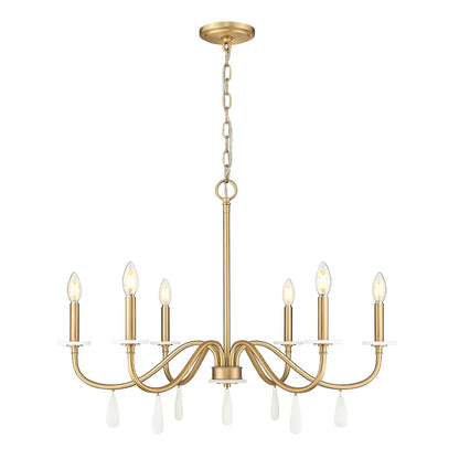Toussant 6 Light Chandelier Modern Gold