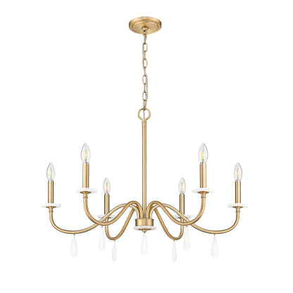 Toussant 6 Light Chandelier Modern Gold