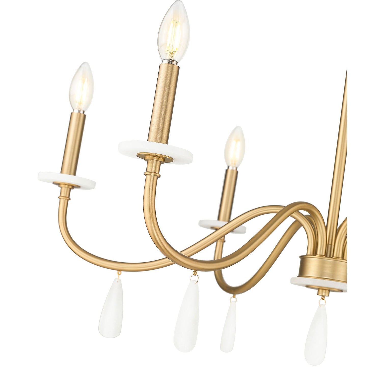 Toussant 6 Light Chandelier Modern Gold