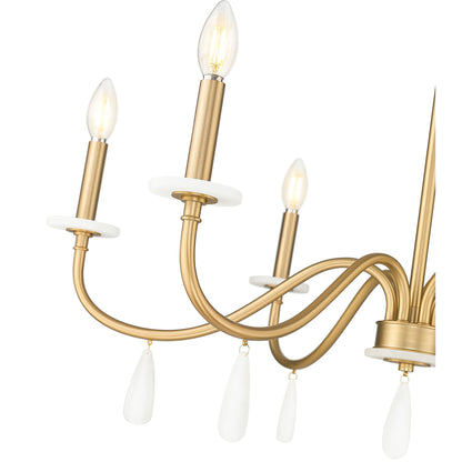 Toussant 6 Light Chandelier Modern Gold