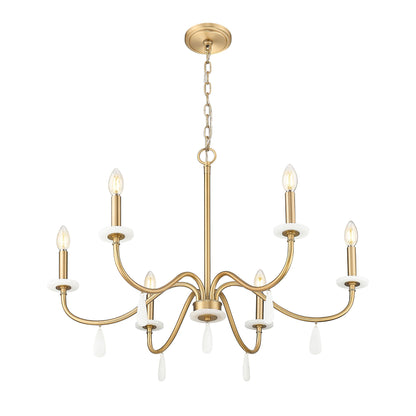 Toussant 6 Light Chandelier Modern Gold