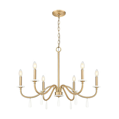 Toussant 6 Light Chandelier Modern Gold