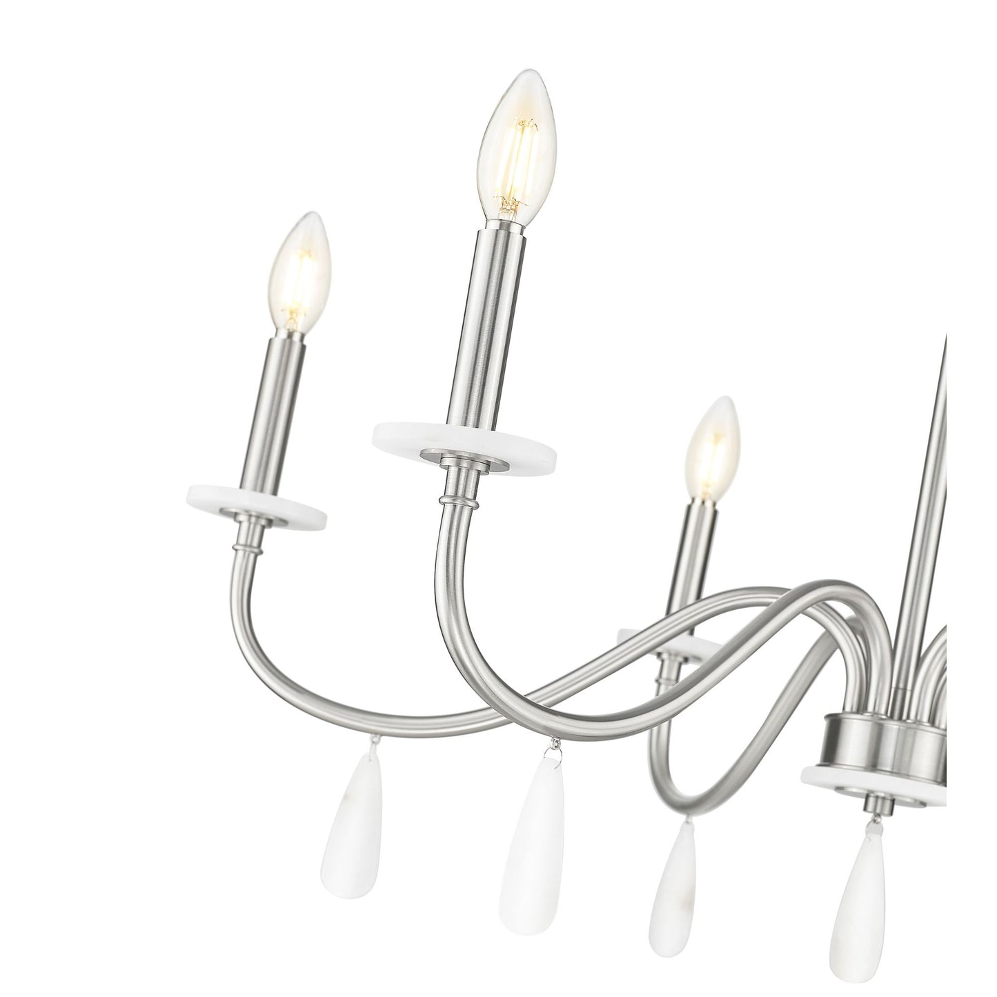 Toussant 6 Light Chandelier 
 Brushed Nickel