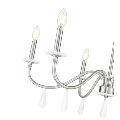 Toussant 6 Light Chandelier 
 Brushed Nickel
