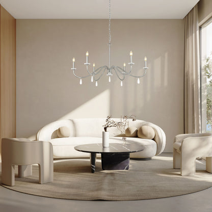 Toussant 6 Light Chandelier 
 Brushed Nickel