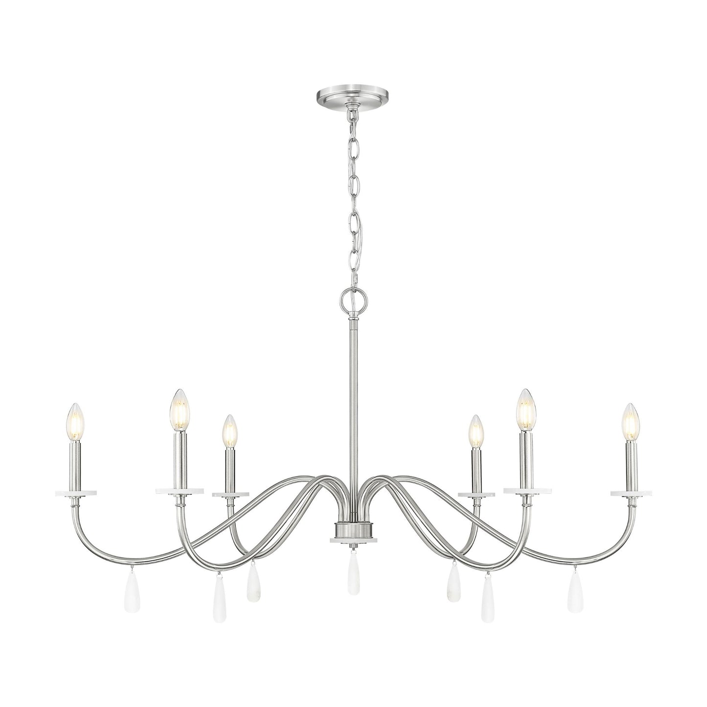 Toussant 6 Light Chandelier 
 Brushed Nickel