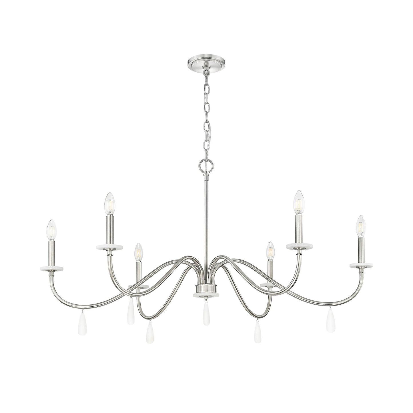 Toussant 6 Light Chandelier 
 Brushed Nickel