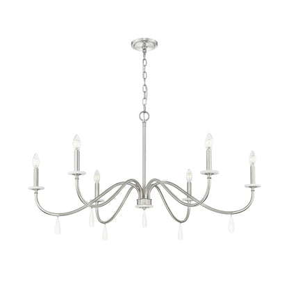 Toussant 6 Light Chandelier 
 Brushed Nickel
