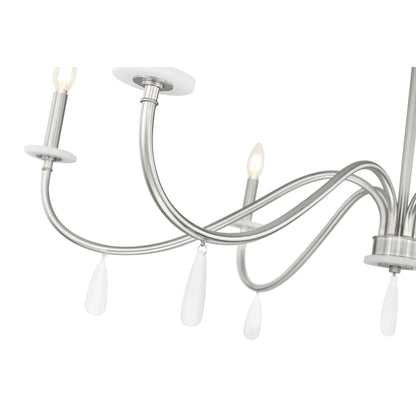 Toussant 6 Light Chandelier 
 Brushed Nickel