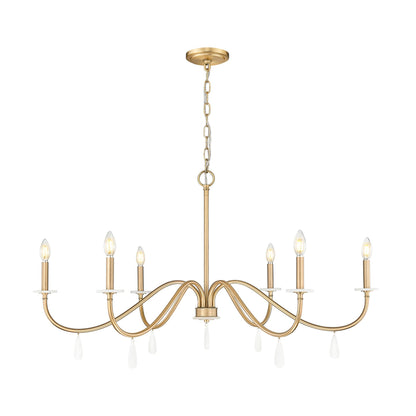 Toussant 6 Light Chandelier Modern Gold