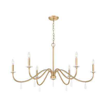 Toussant 6 Light Chandelier Modern Gold