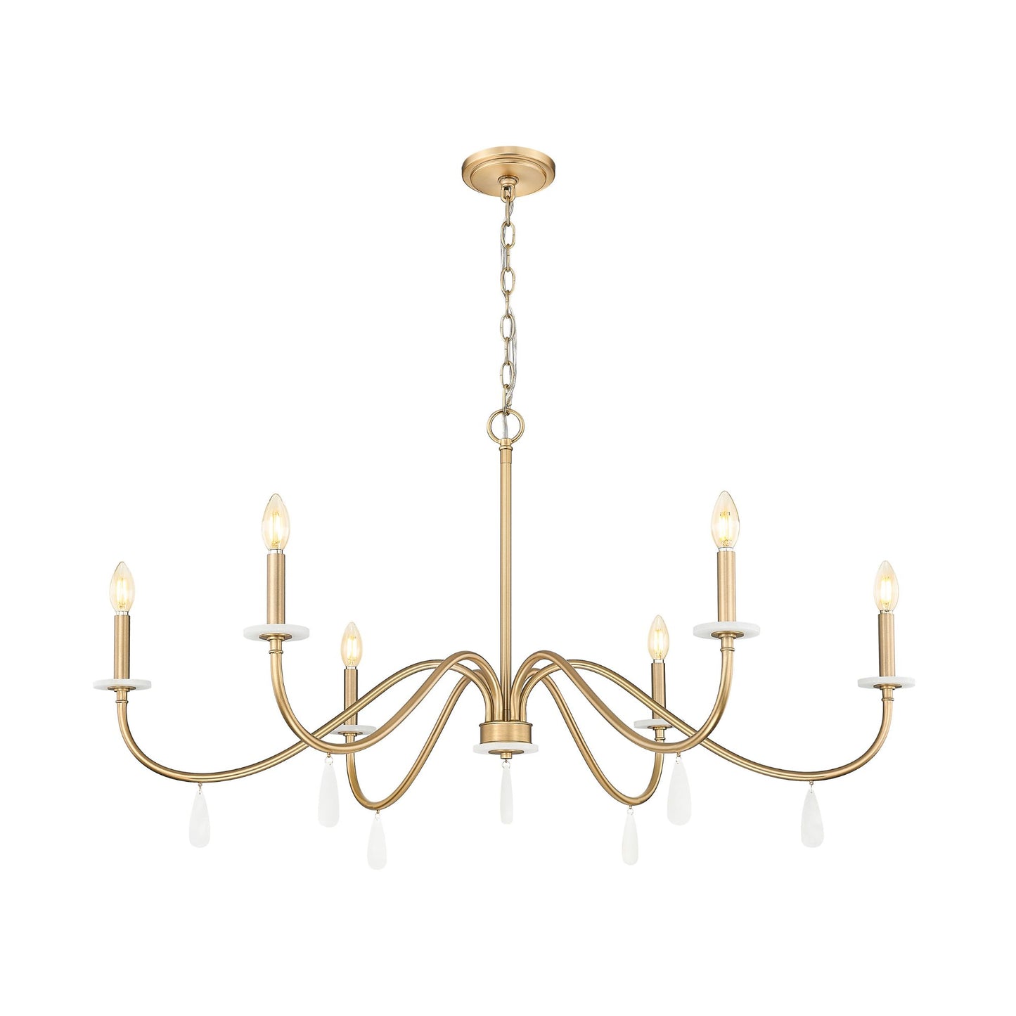 Toussant 6 Light Chandelier Modern Gold