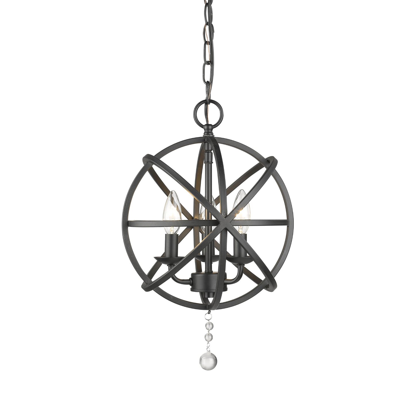 Tull 3 Light Chandelier Matte Black