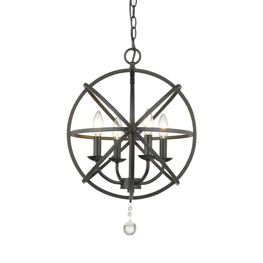 Tull 4 Light Chandelier Matte Black
