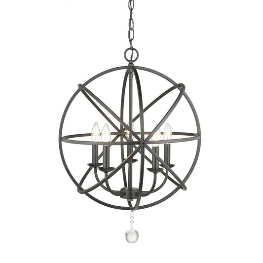 Tull 5 Light Chandelier Matte Black