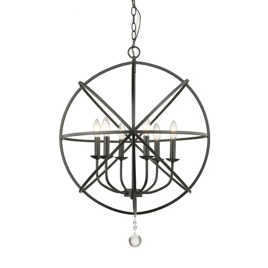 Tull 6 Light Chandelier Matte Black