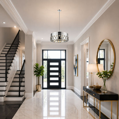 Oberon 6 Light Chandelier Chrome