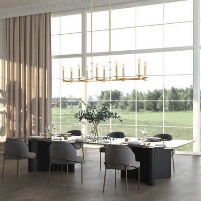 Kaden 10 Light Linear Chandelier Modern Gold