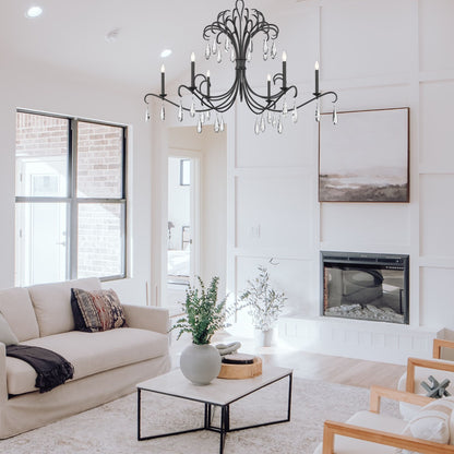 Amara 6 Light Chandelier Matte Black