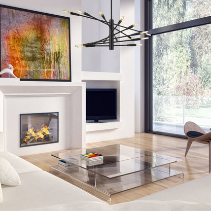 Ascension 16 Light Chandelier Matte Black